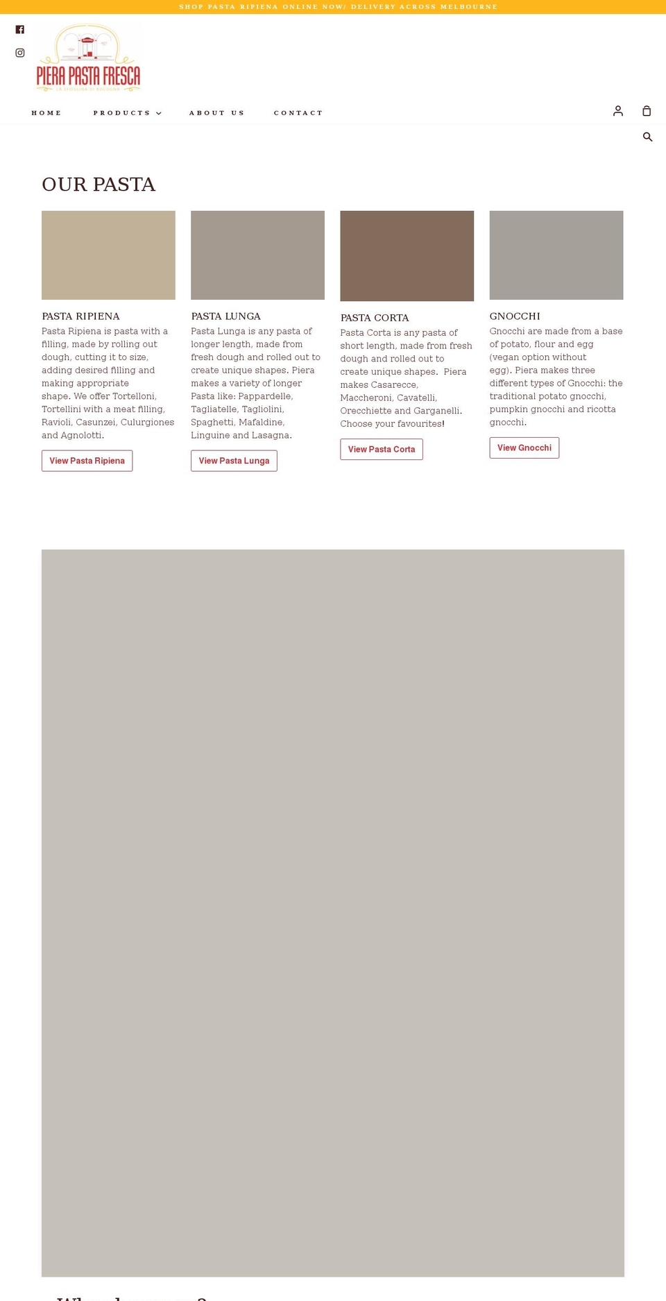 pierapastafresca.com.au shopify website screenshot