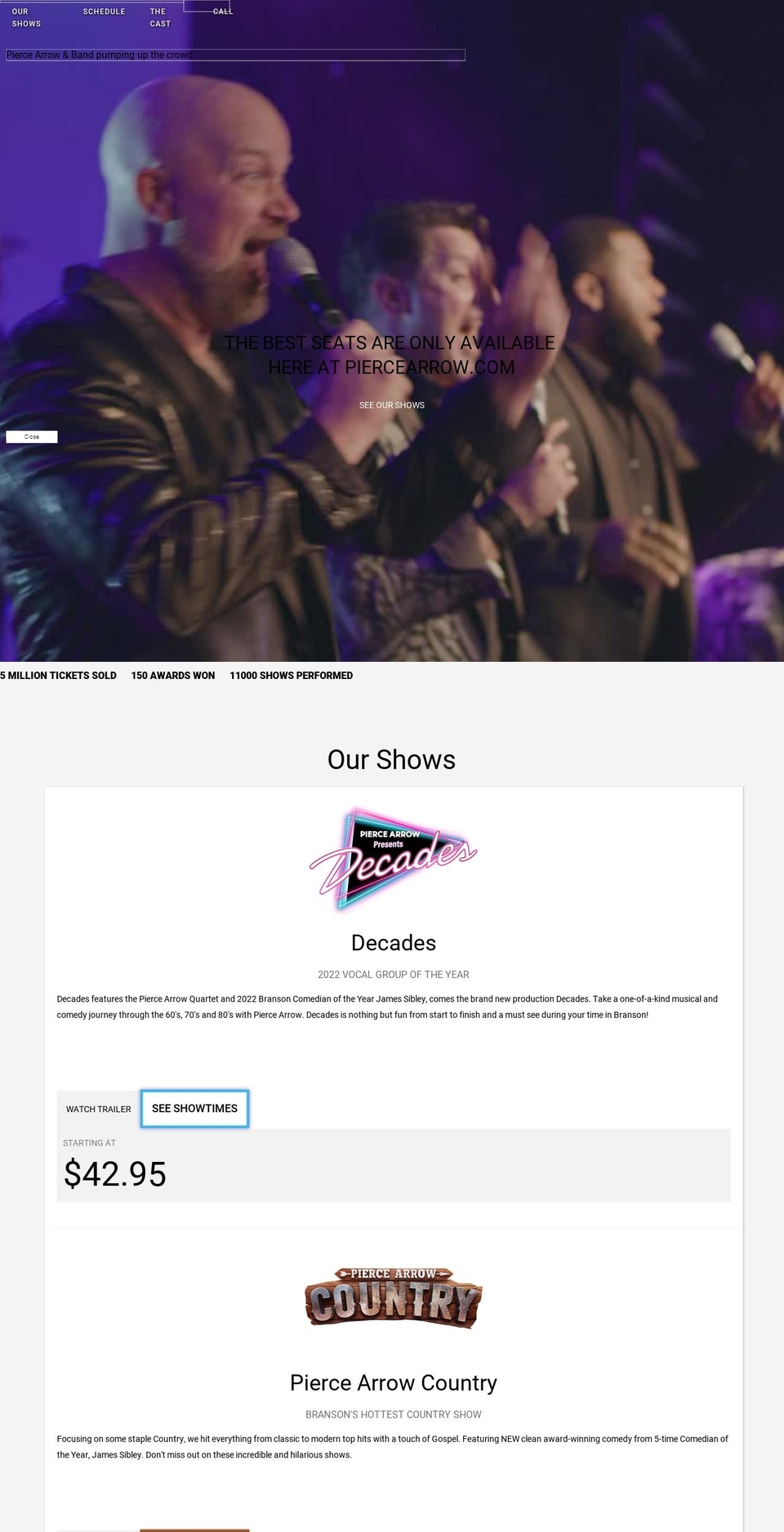 piercearrow.com shopify website screenshot