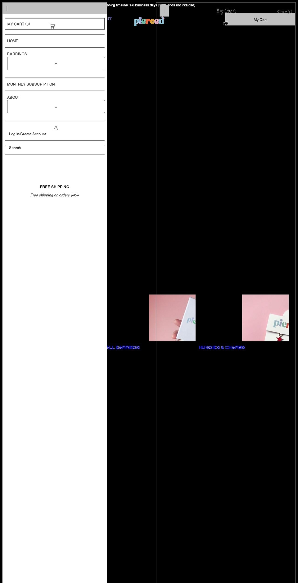 piercedco.com shopify website screenshot