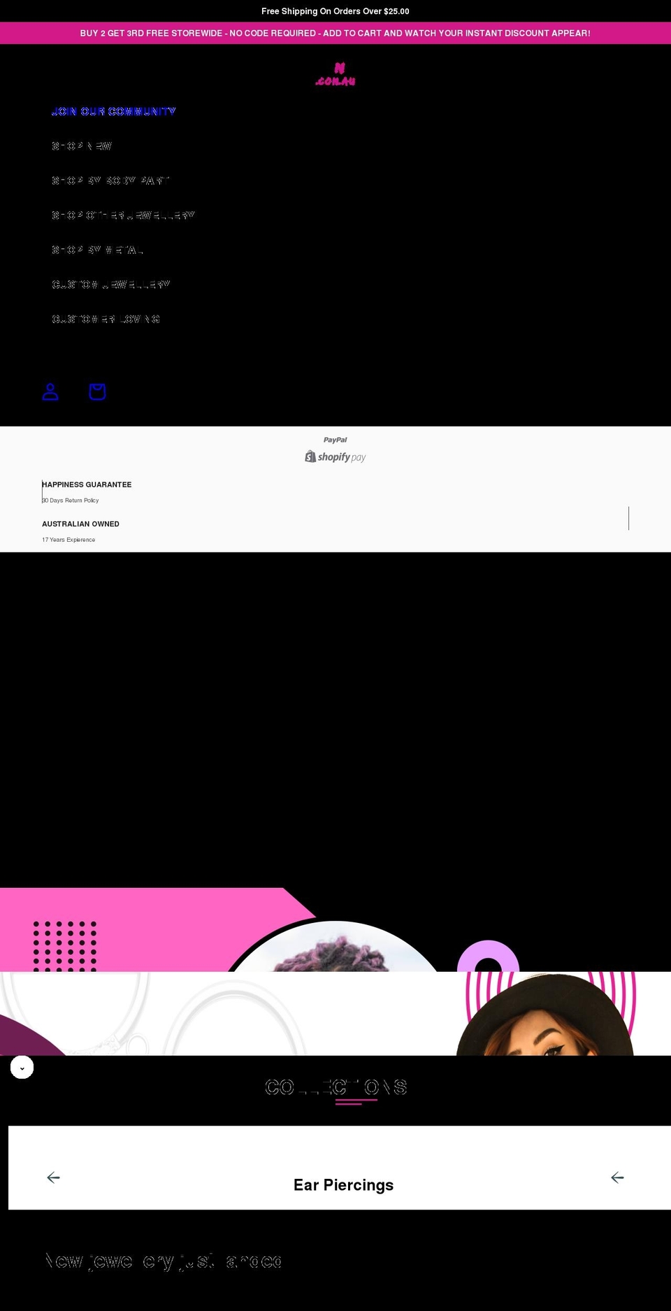 piercednproud.com.au shopify website screenshot