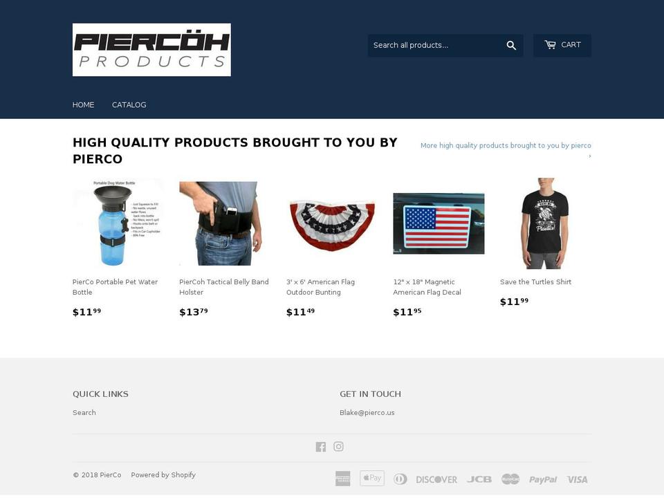 pierco.us shopify website screenshot