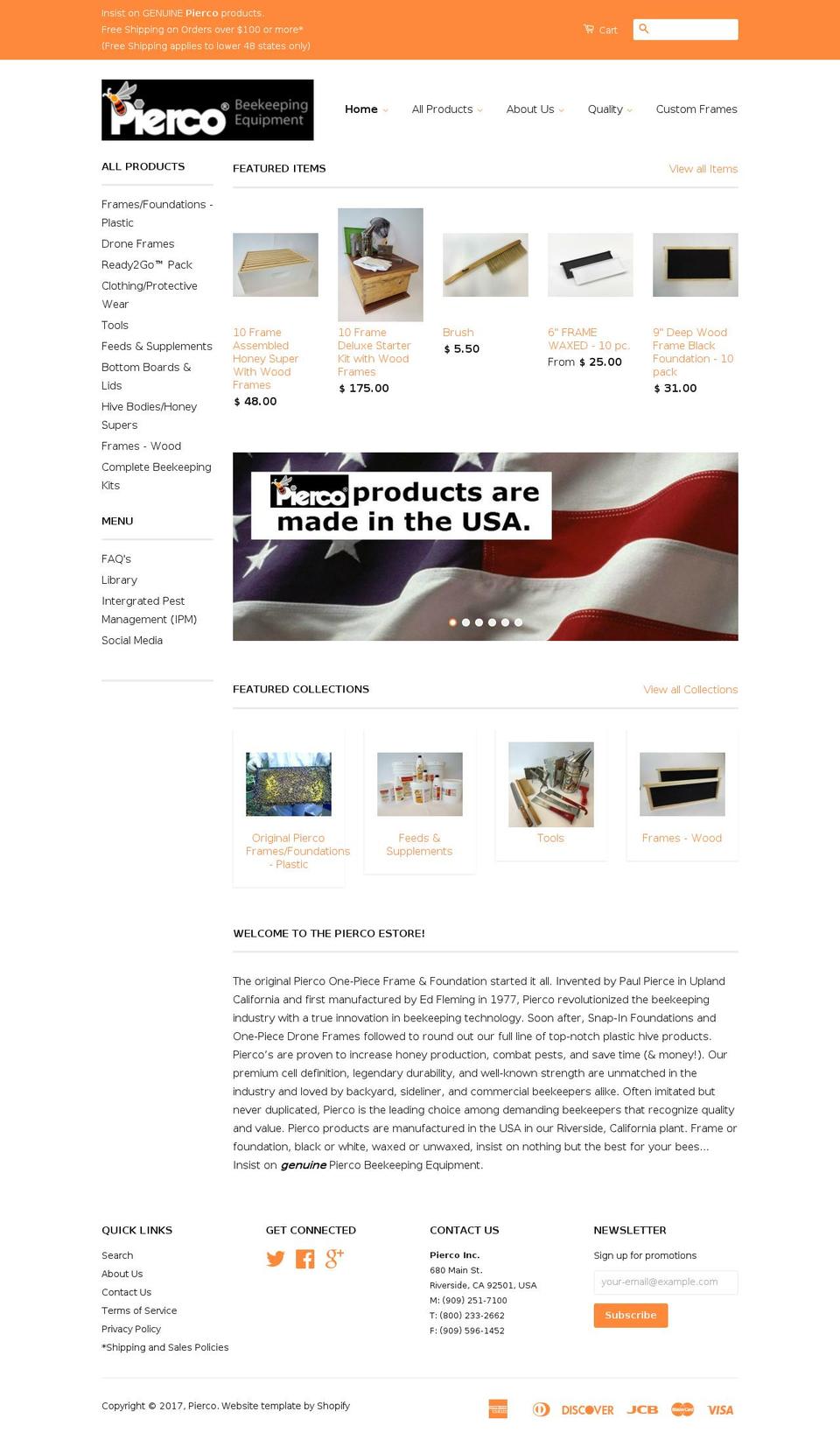 piercobee.com shopify website screenshot