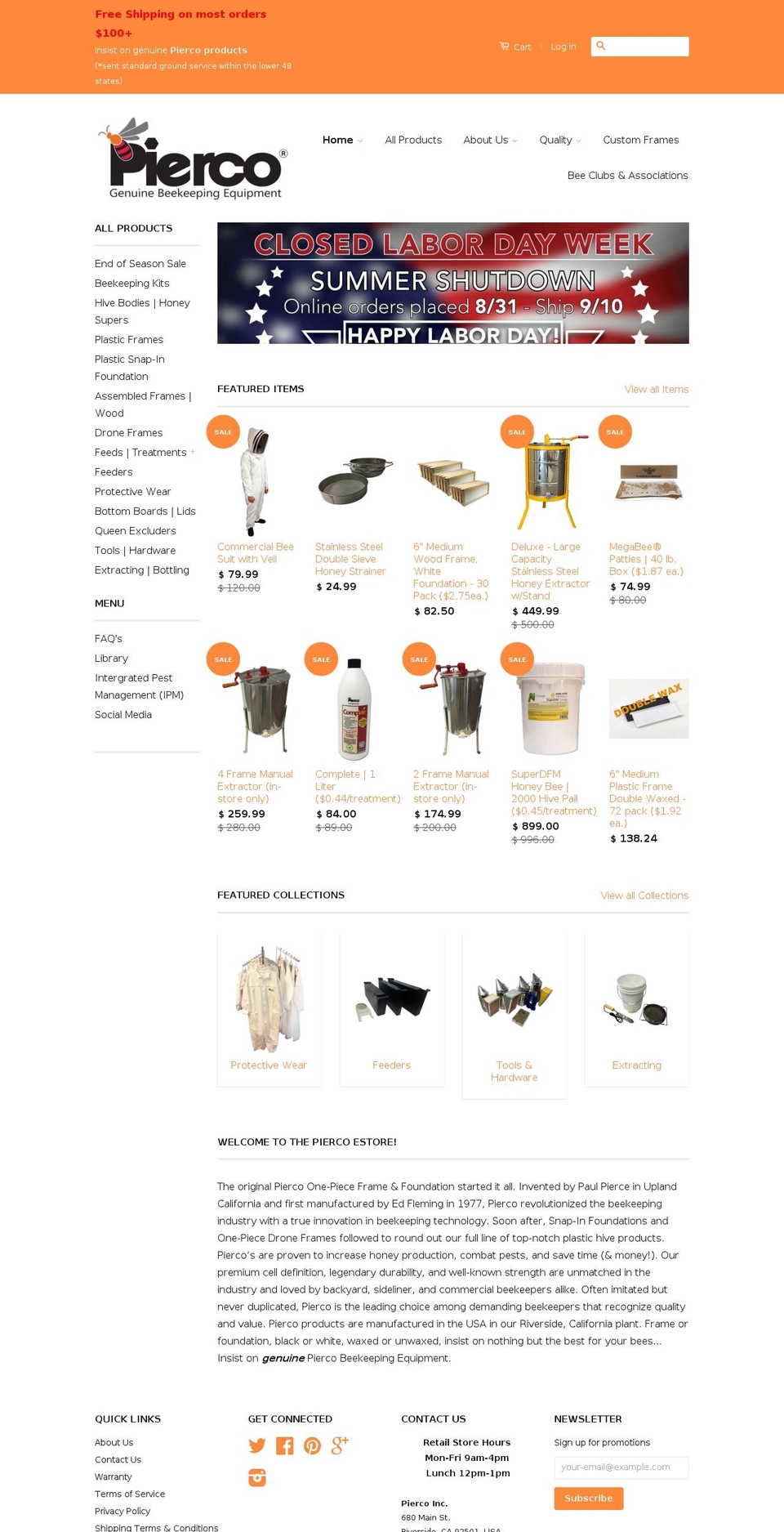 piercobee.org shopify website screenshot