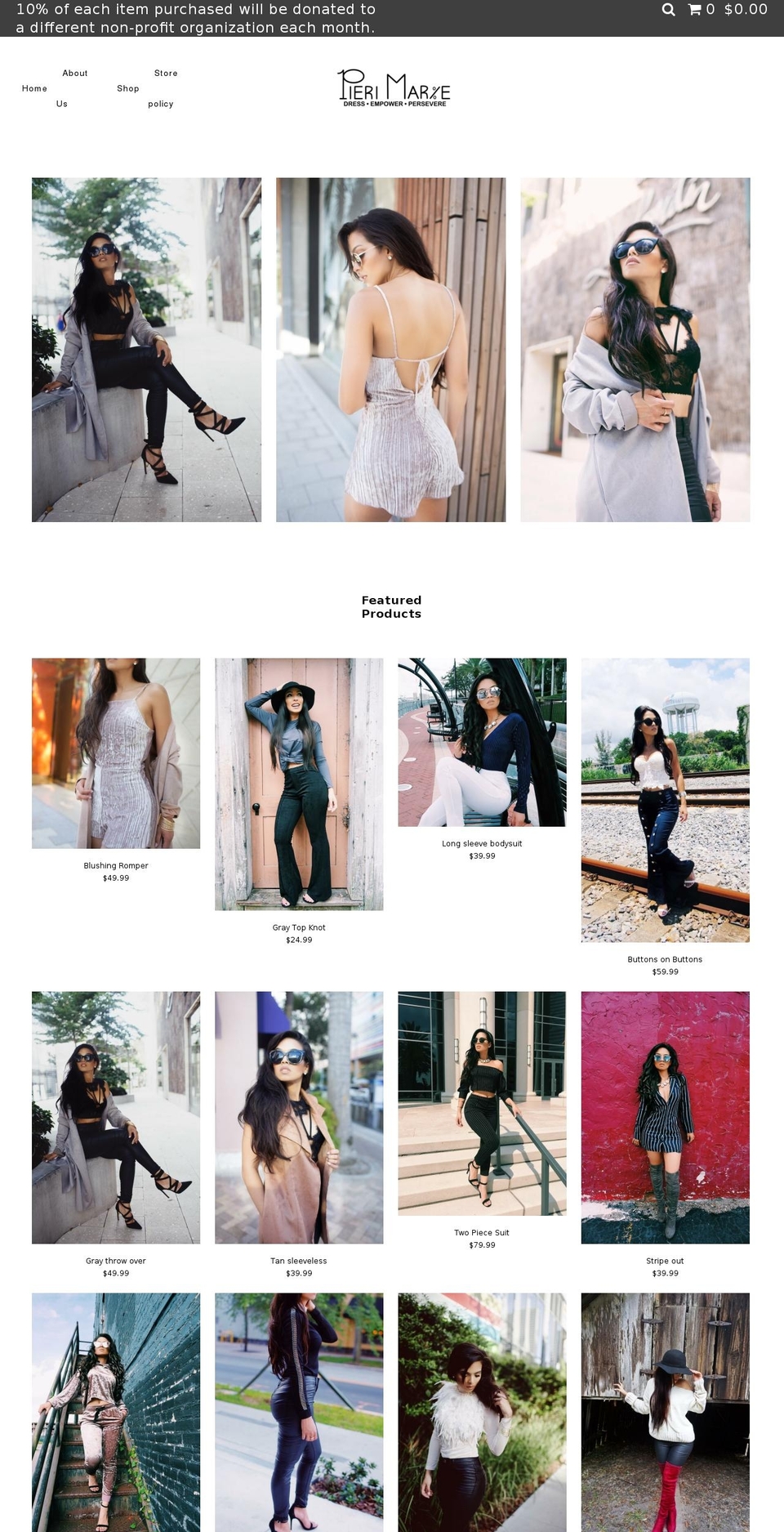 pierimarie.com — Shopify storefront screenshot