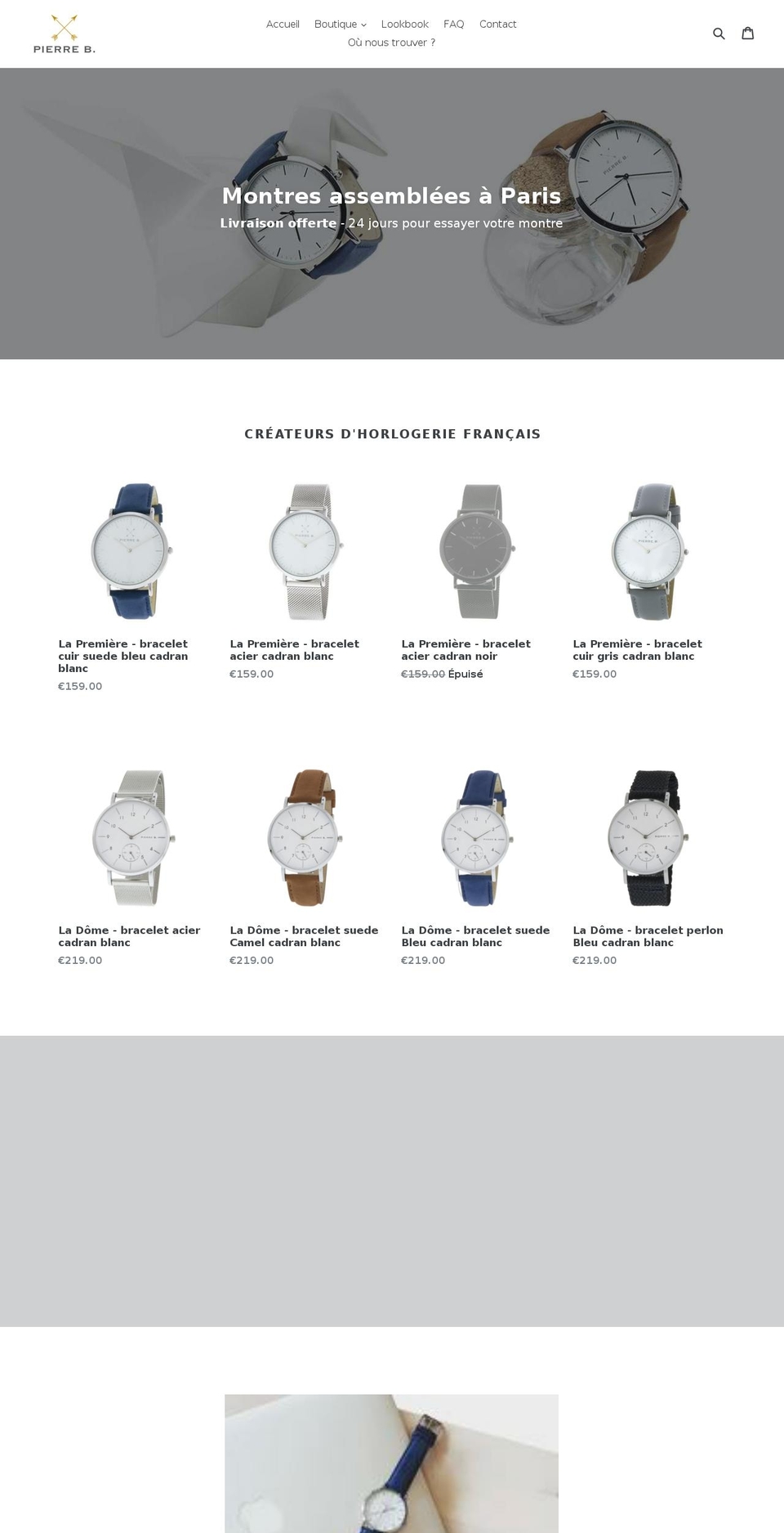 pierreb-watch.com — Shopify storefront screenshot