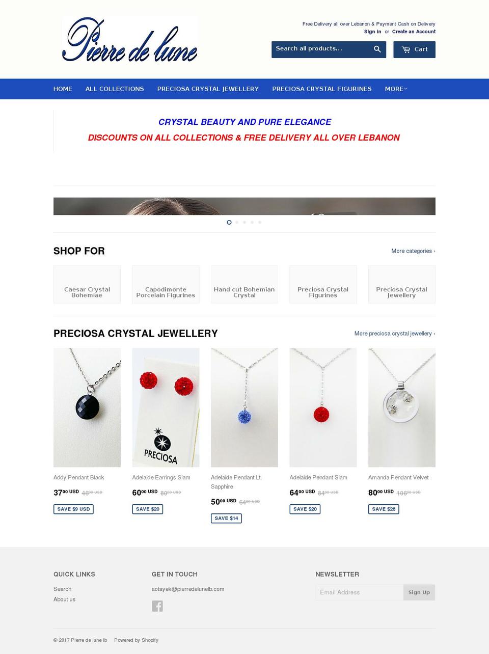 pierredelunelb.com shopify website screenshot