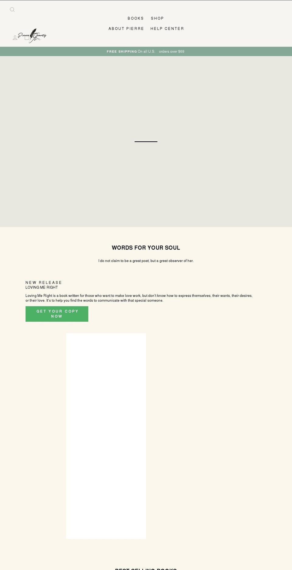 pierrejeanty.com shopify website screenshot