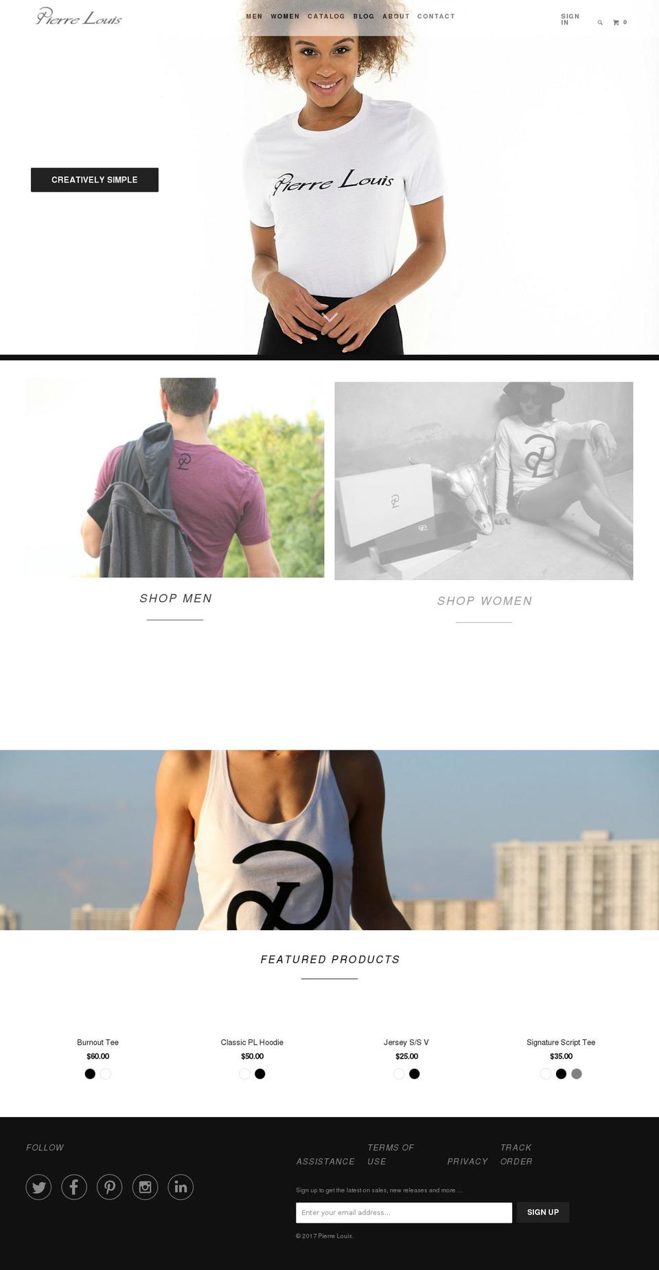 pierrelouis.com shopify website screenshot