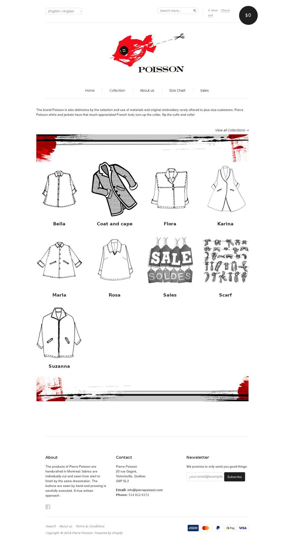 pierrepoisson.com shopify website screenshot