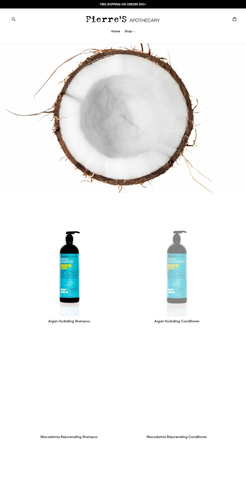 pierresapothecary.com shopify website screenshot
