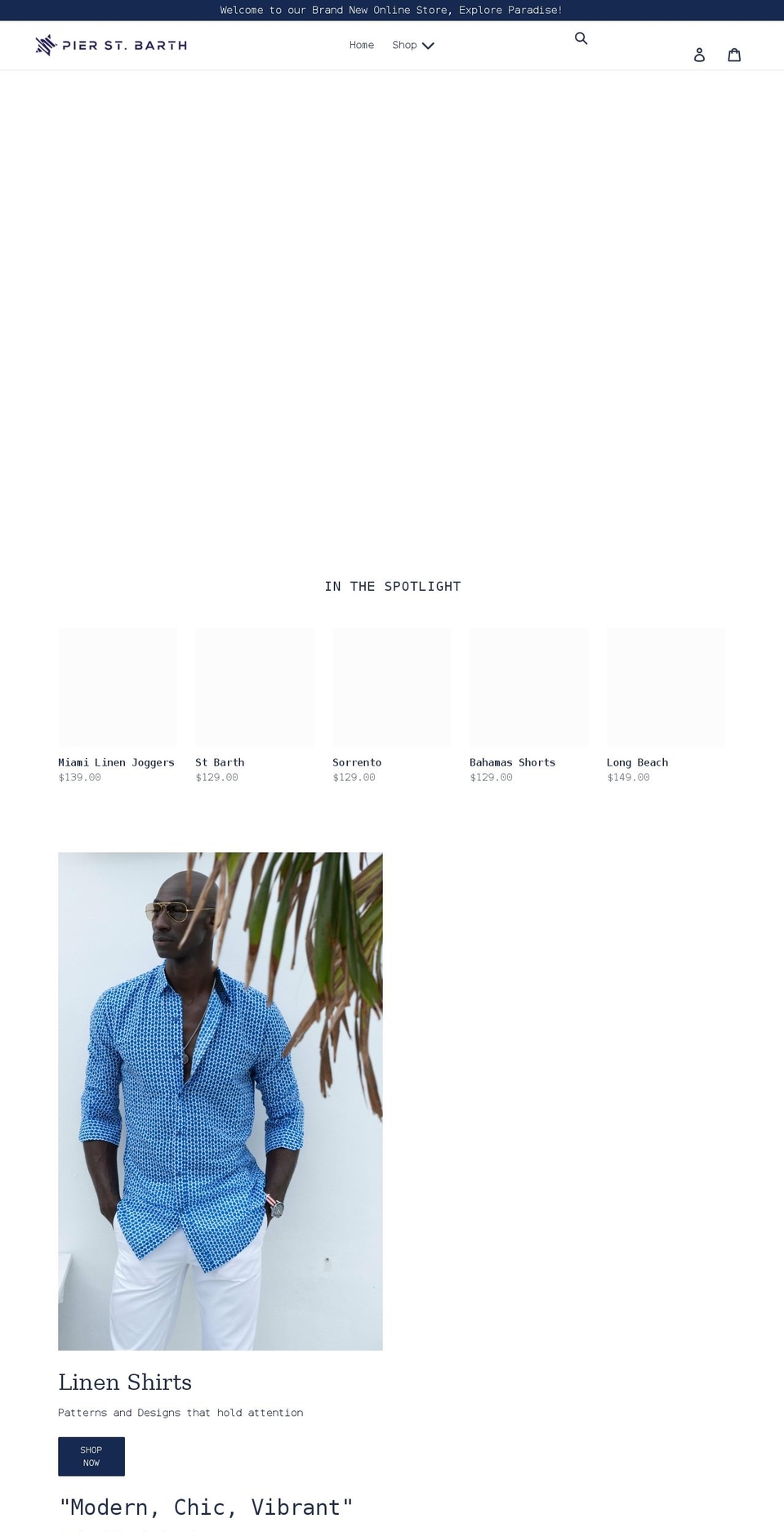 pierstbarth.com shopify website screenshot