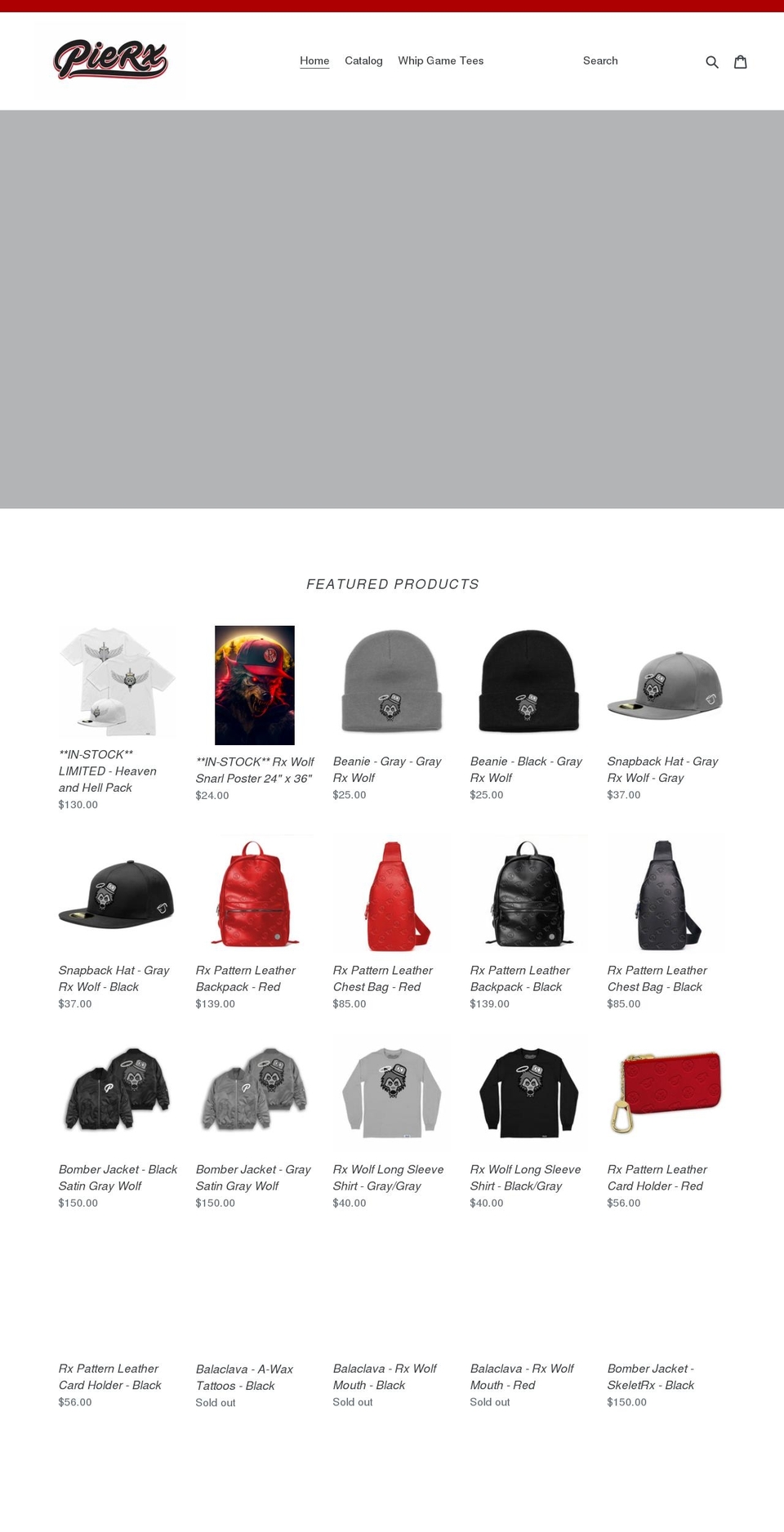 pierxclothing.com shopify website screenshot