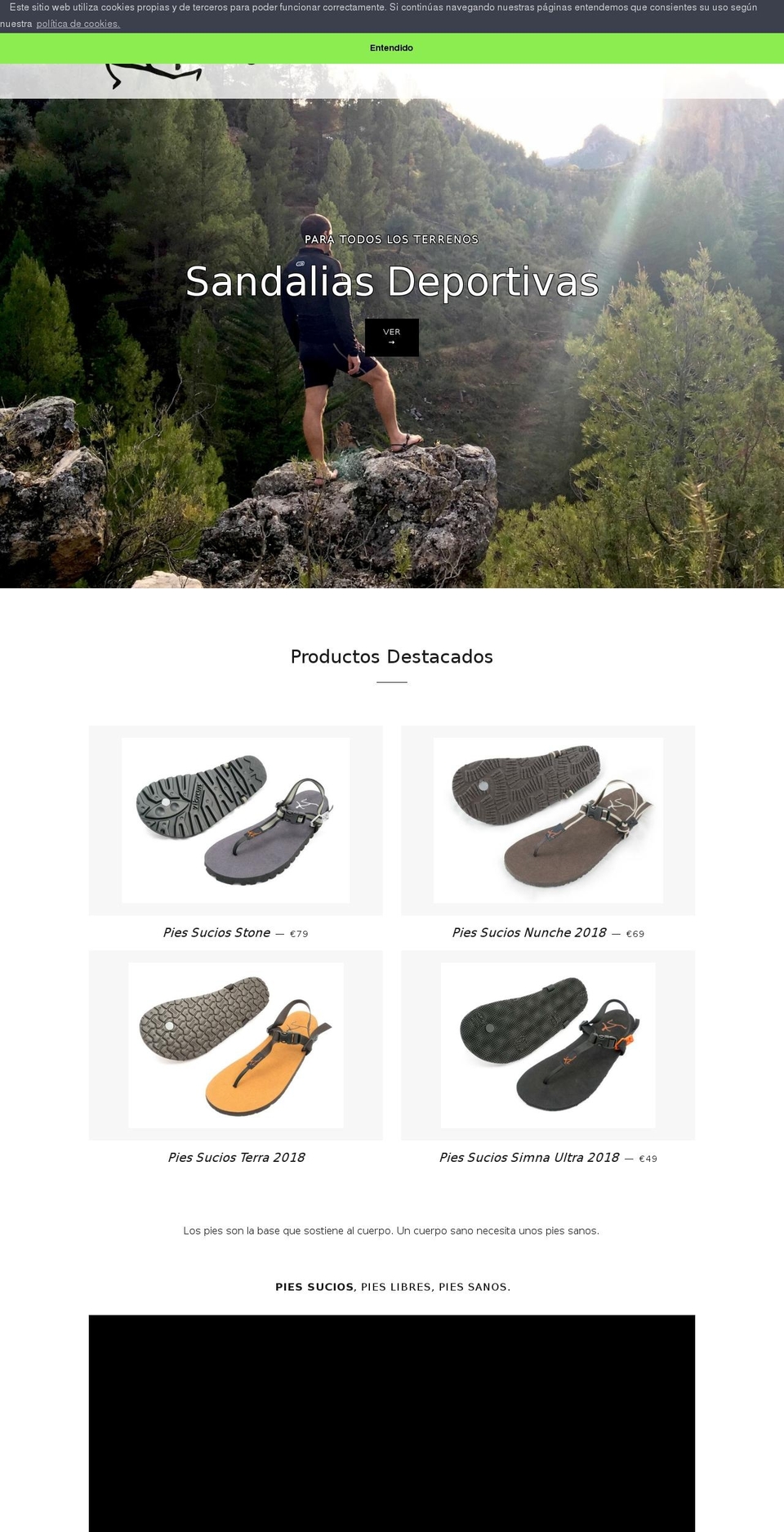 piessucios.es shopify website screenshot