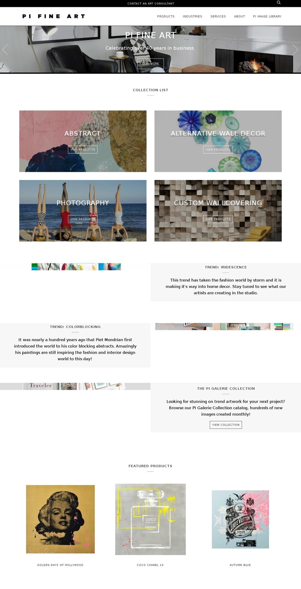 pifineart.com — Shopify storefront screenshot