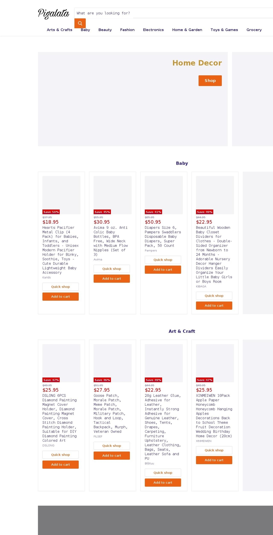pigalata.com shopify website screenshot