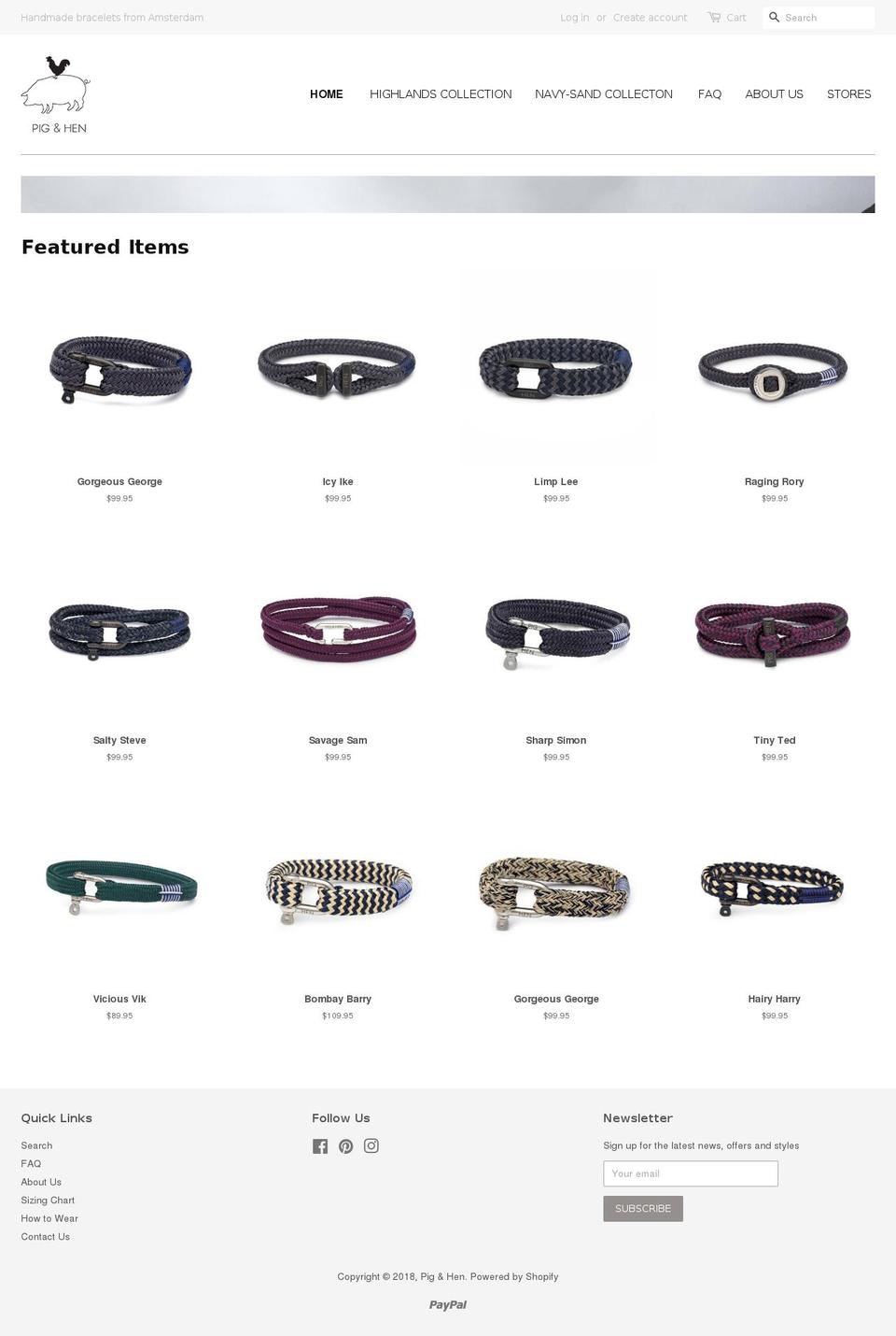 pigandhen.com.au shopify website screenshot