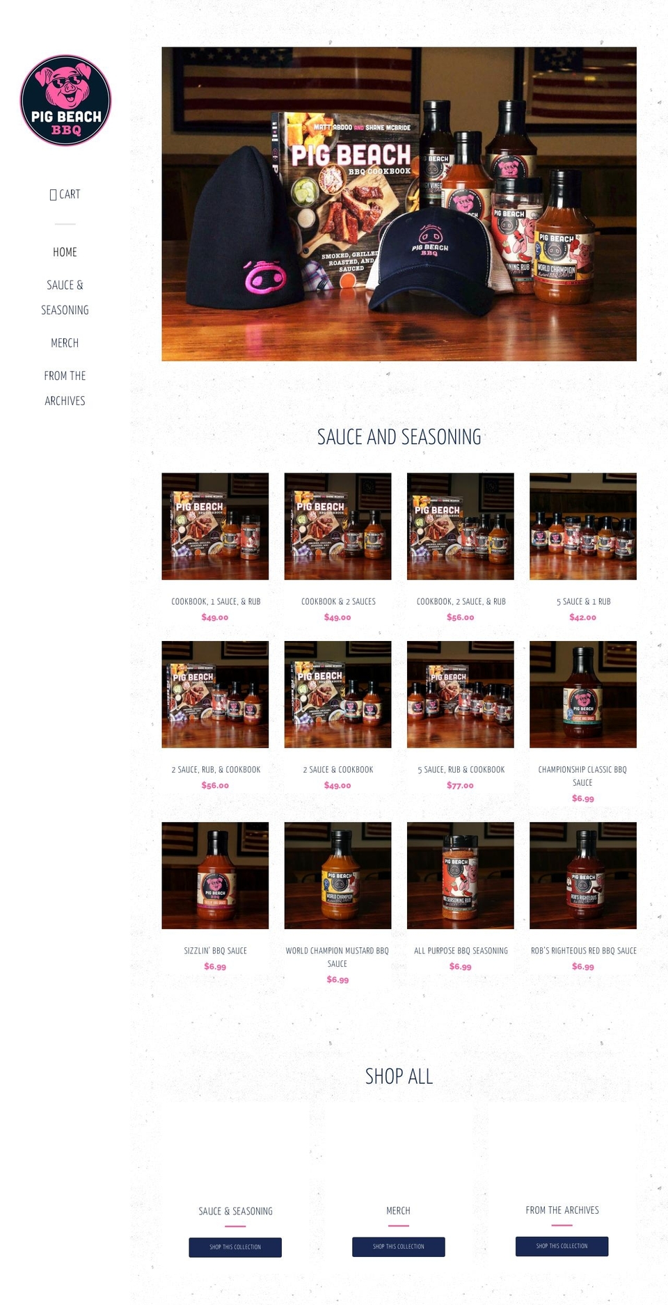 pigbeachnycshop.com shopify website screenshot