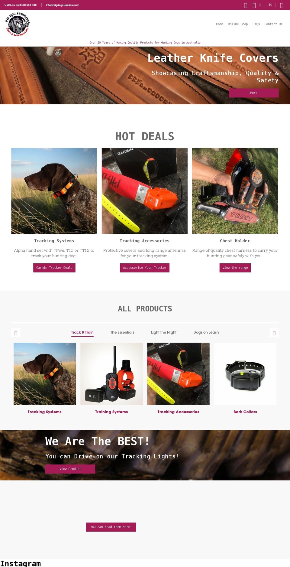 pigdogsupplies.com shopify website screenshot