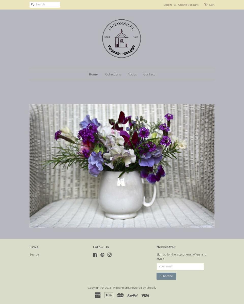 pigeonniere.com — Shopify storefront screenshot