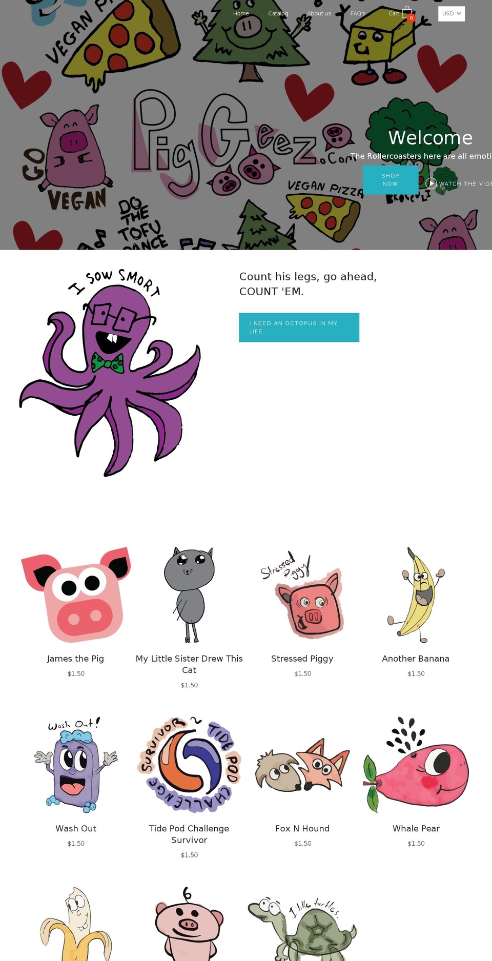 piggeez.com — Shopify storefront screenshot