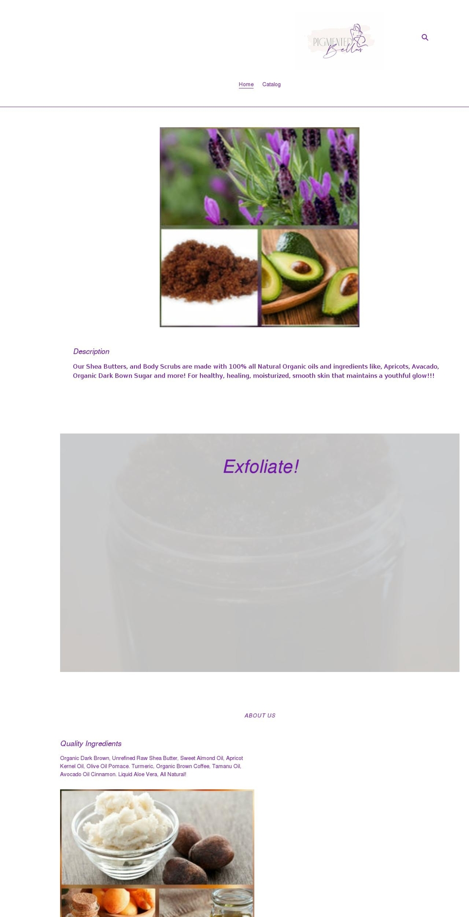 pigmentedbellus.com shopify website screenshot