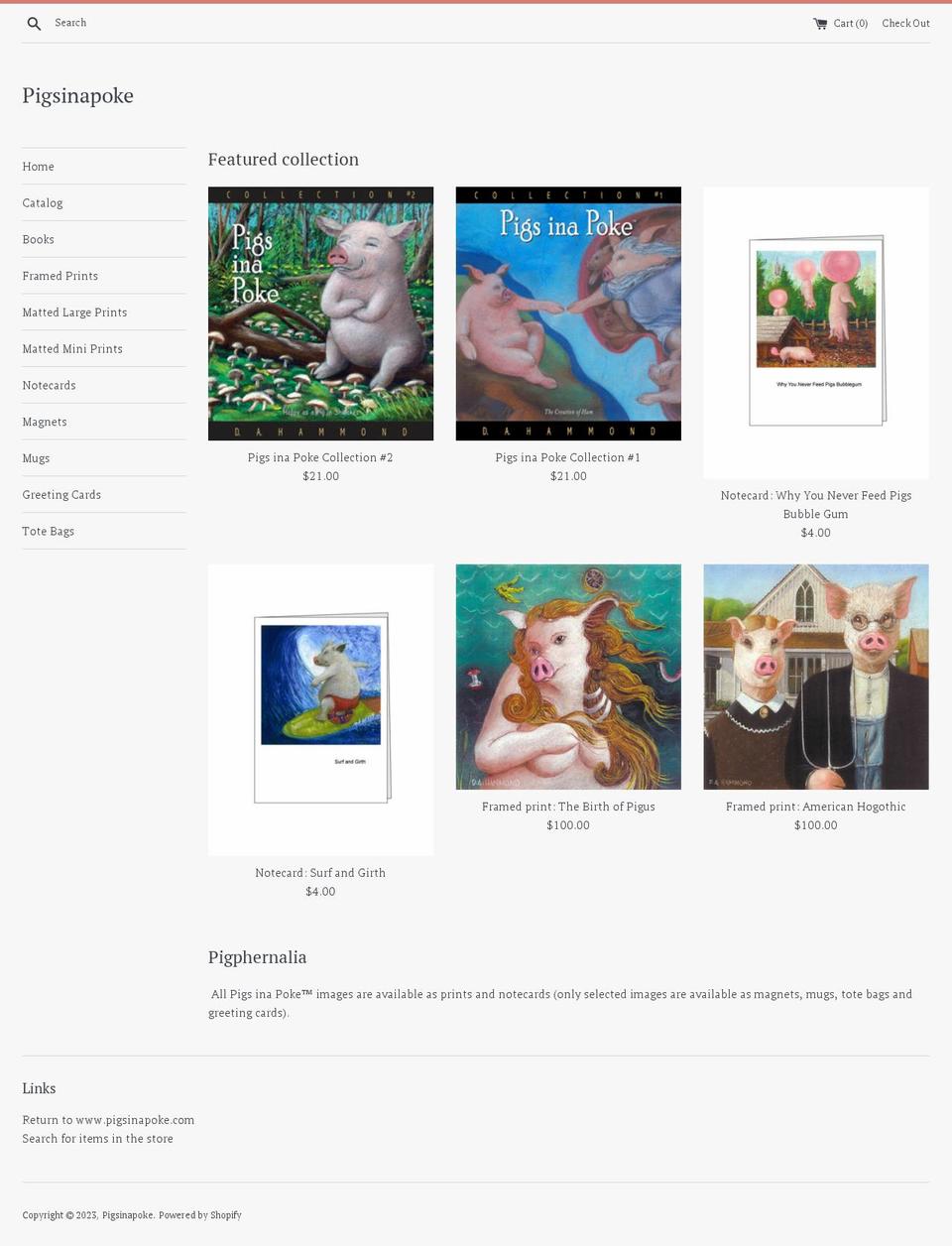 pigsinapoke.myshopify.com shopify website screenshot