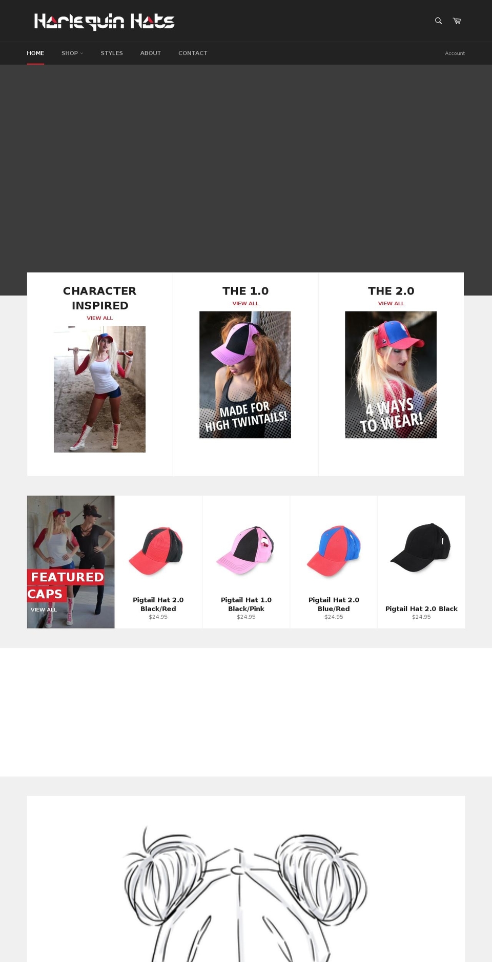 pigtailhats.com — Shopify storefront screenshot