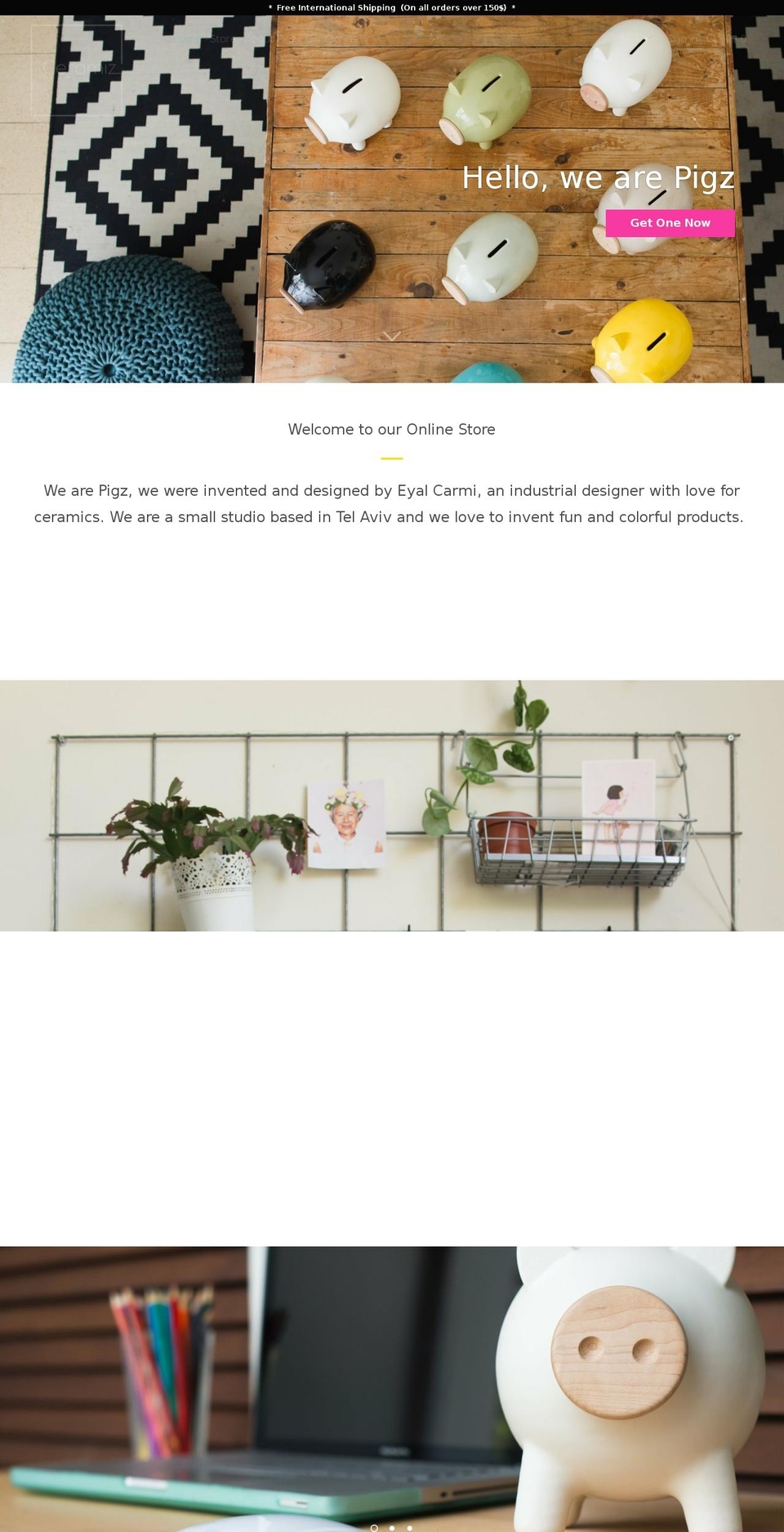 pigzdesign.com — Shopify storefront screenshot