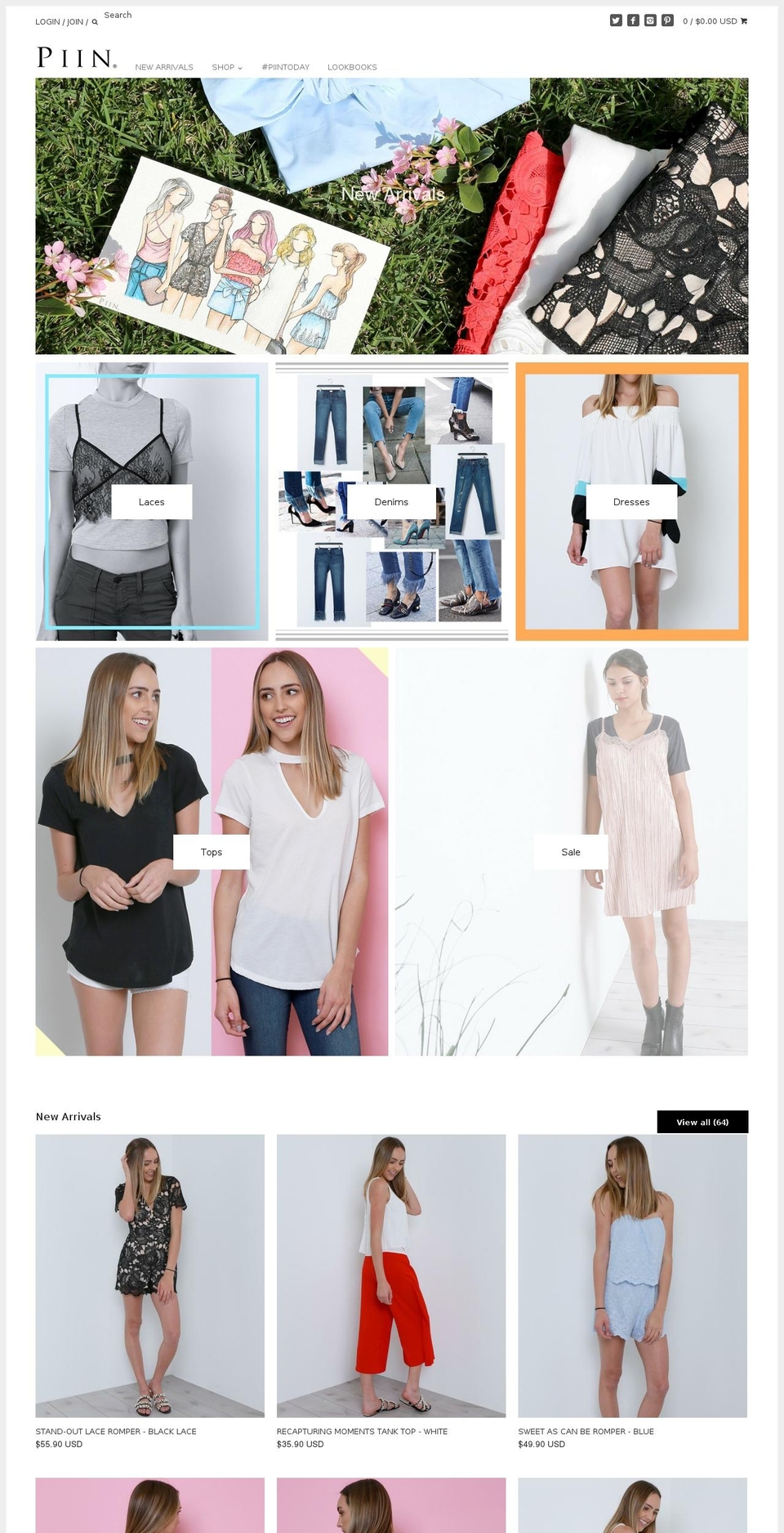 piin.myshopify.com shopify website screenshot