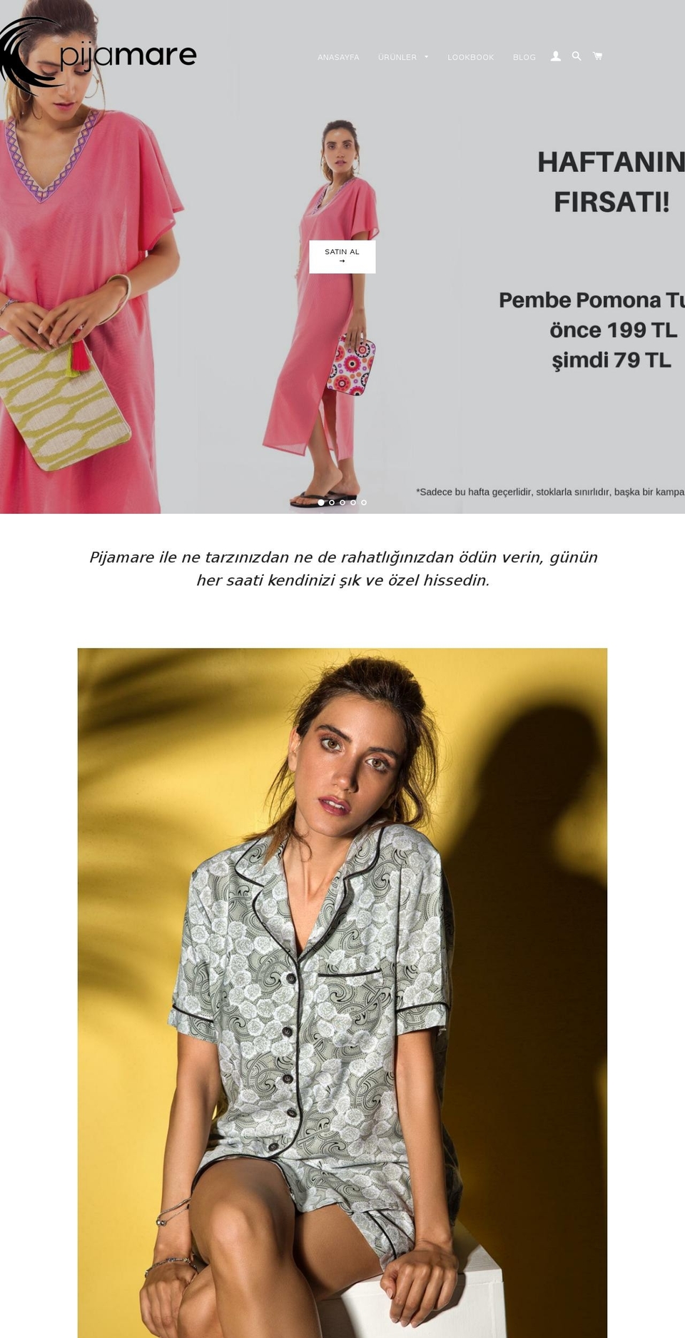 pijamare.com shopify website screenshot