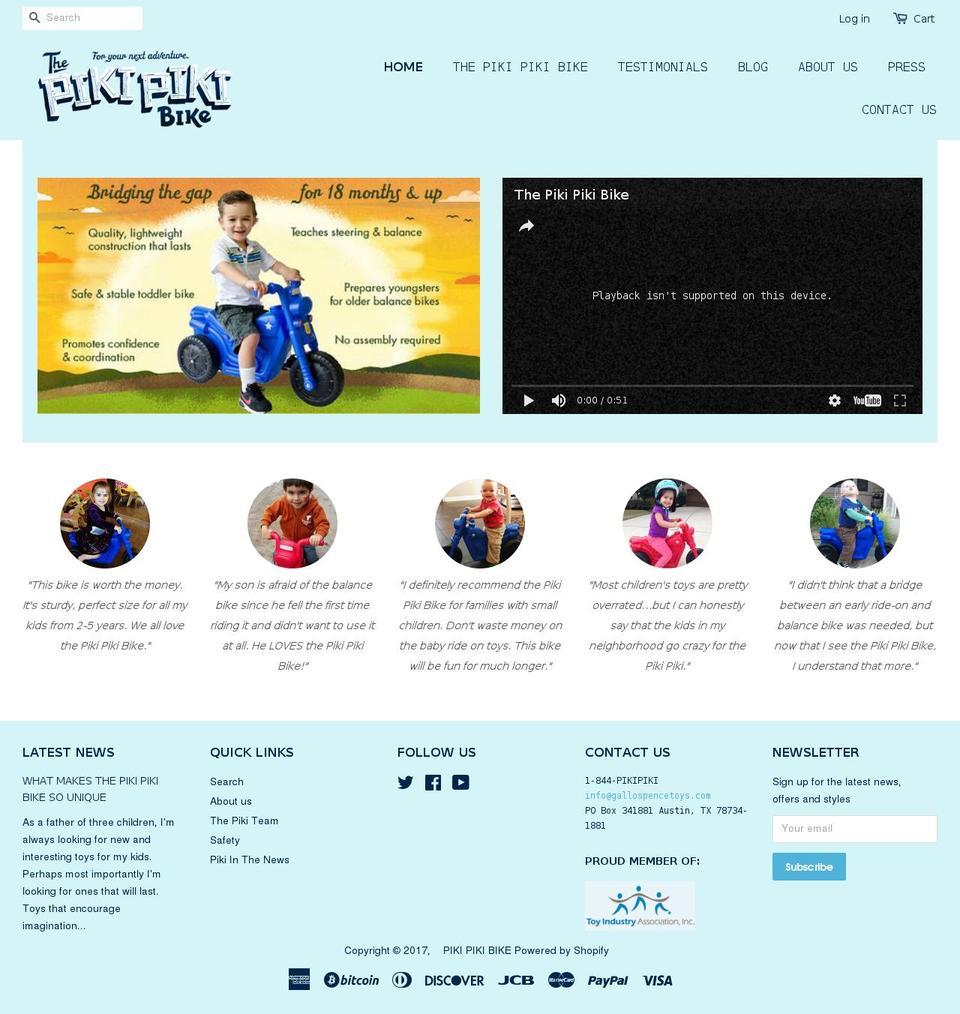 piki-pikibike.com shopify website screenshot