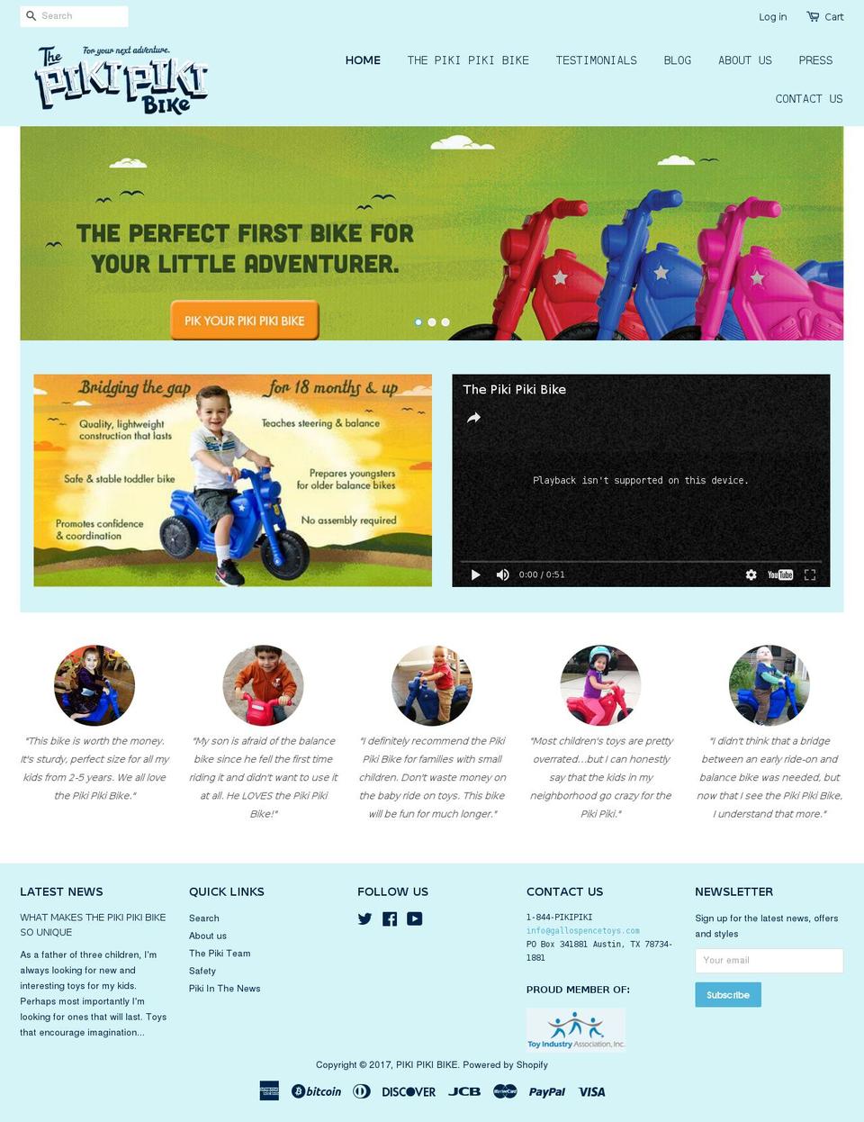 pikibike.com shopify website screenshot