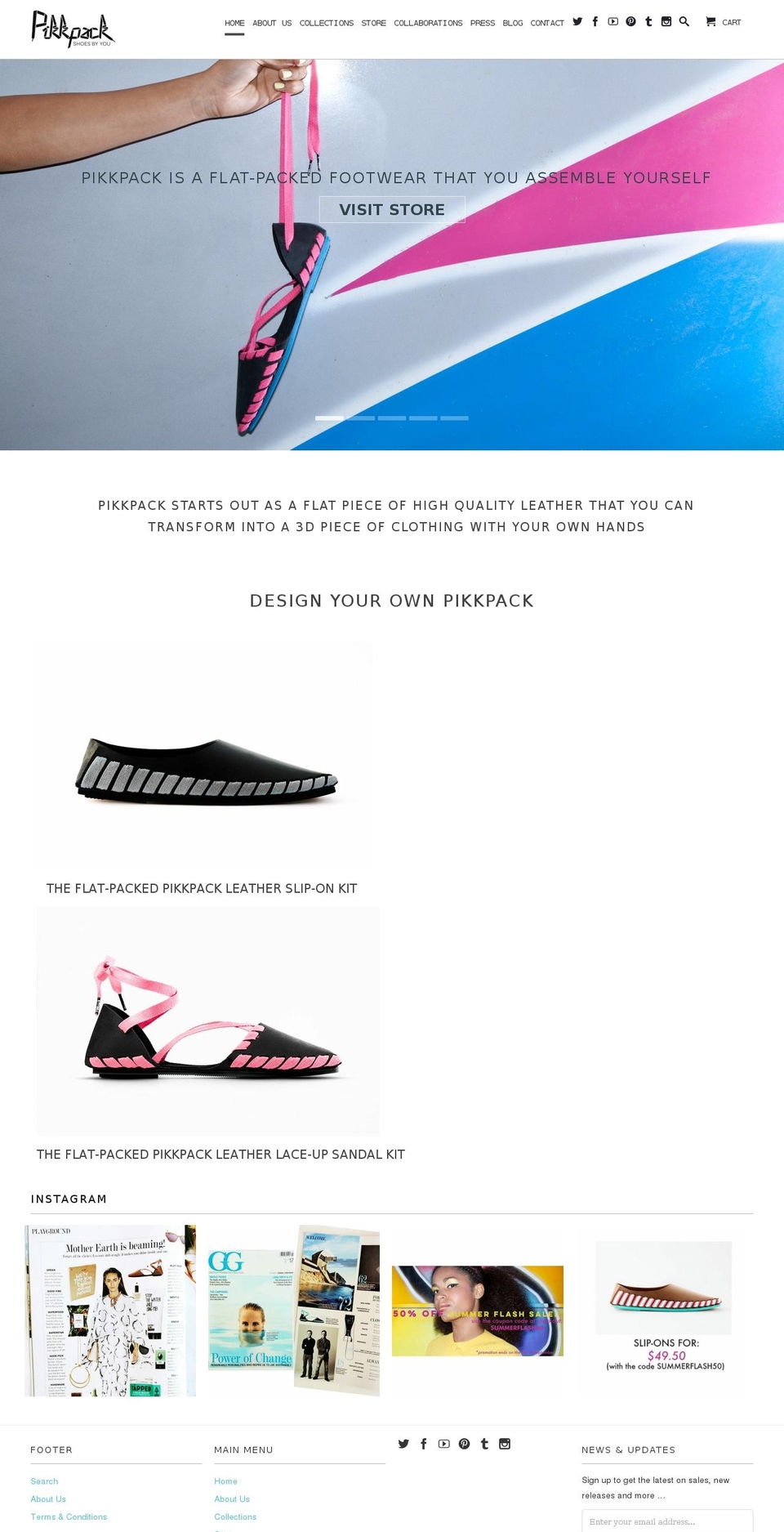 pikkpackshoes.com shopify website screenshot