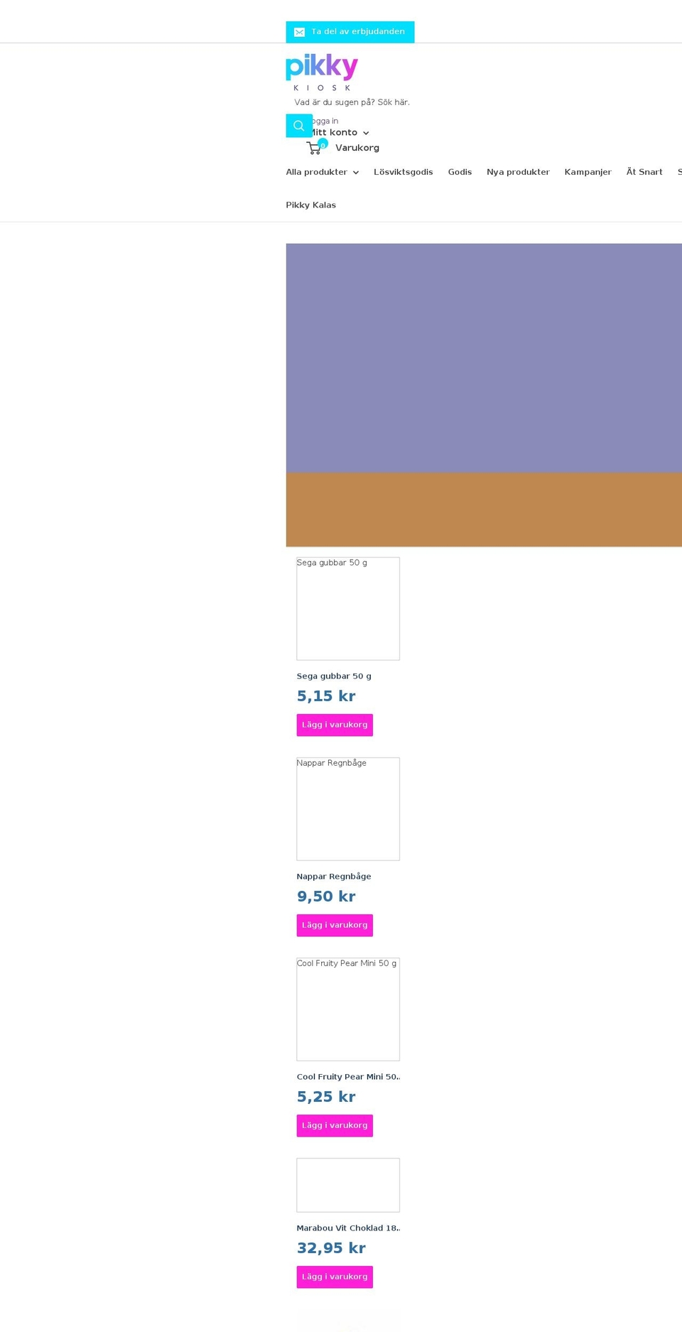 pikky.se shopify website screenshot