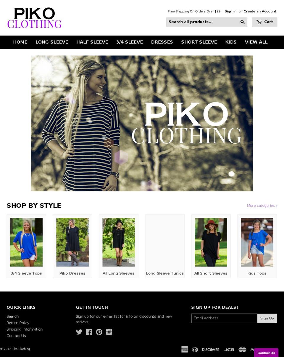 pikoboutiqueonline.com shopify website screenshot