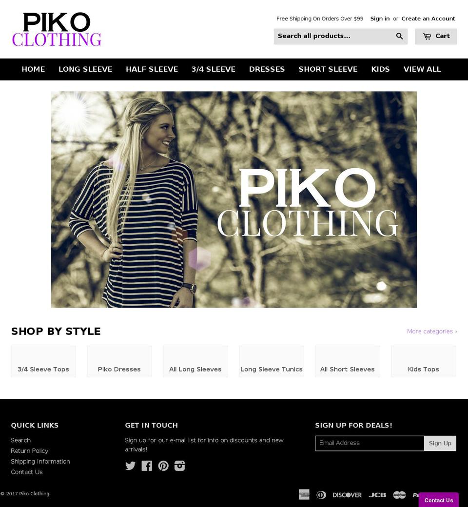 pikoonline.com shopify website screenshot