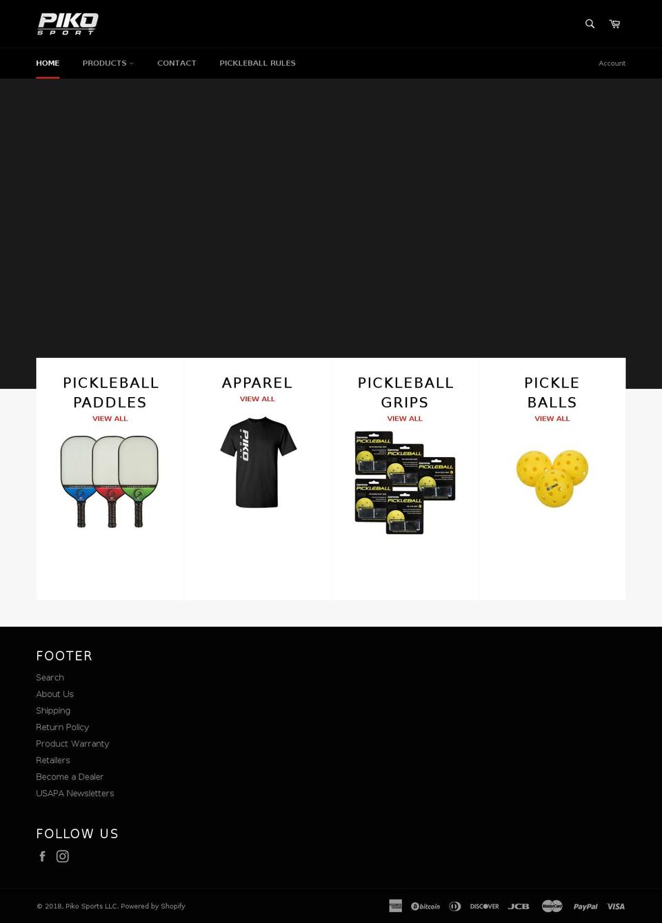 pikosports.com — Shopify storefront screenshot