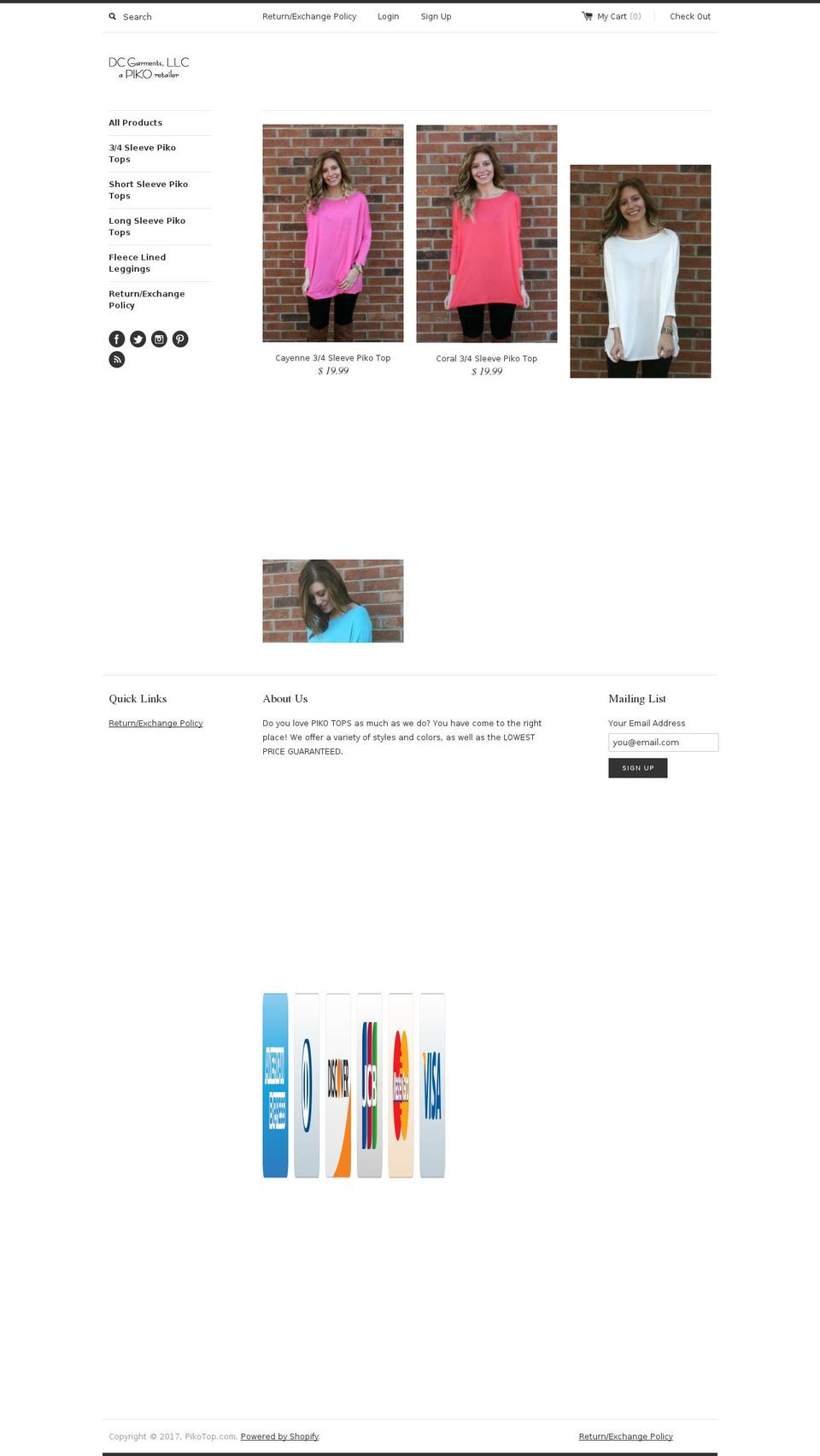 pikotop.com shopify website screenshot