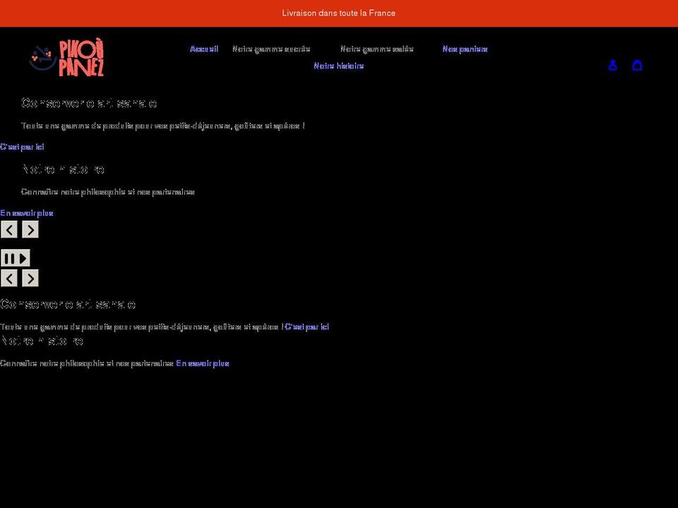 pikoupanez.fr shopify website screenshot
