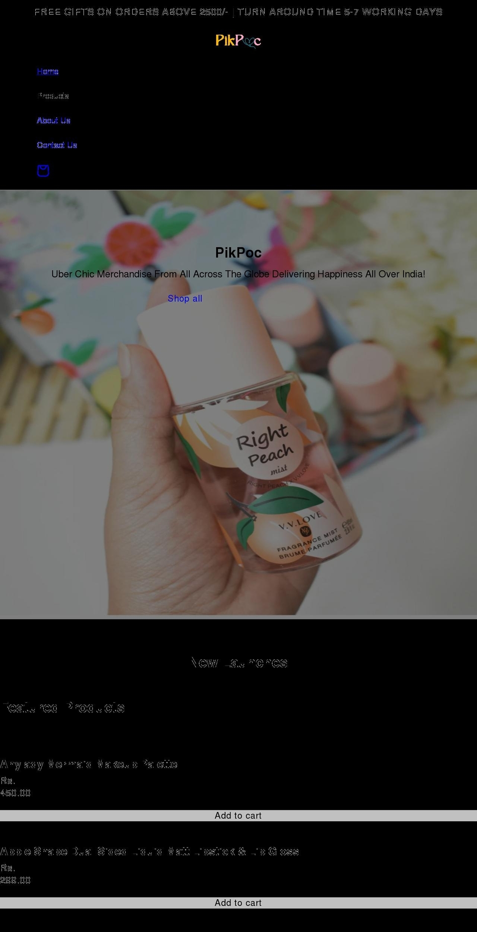 pikpoc.com shopify website screenshot