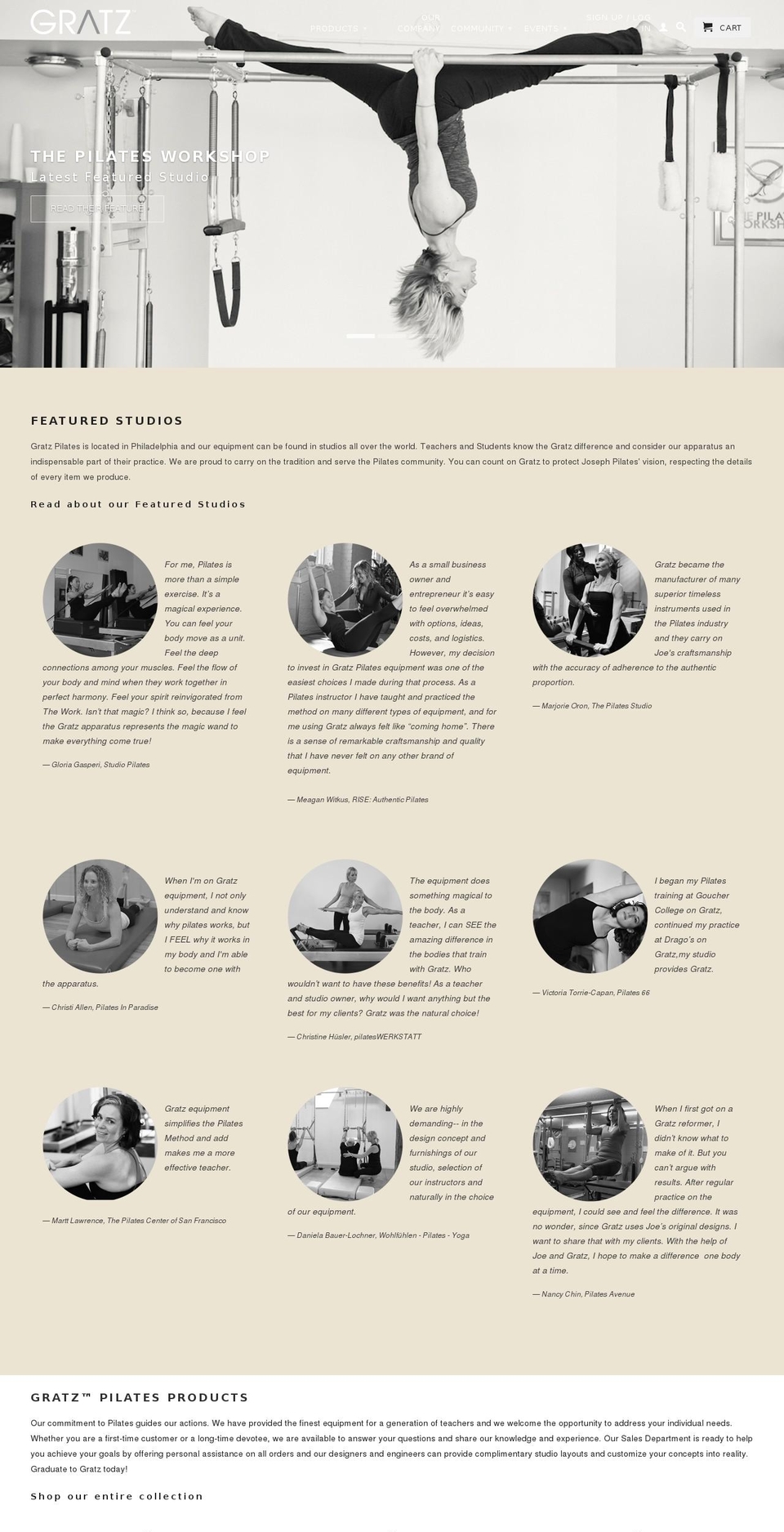 pilates-gratz.com shopify website screenshot