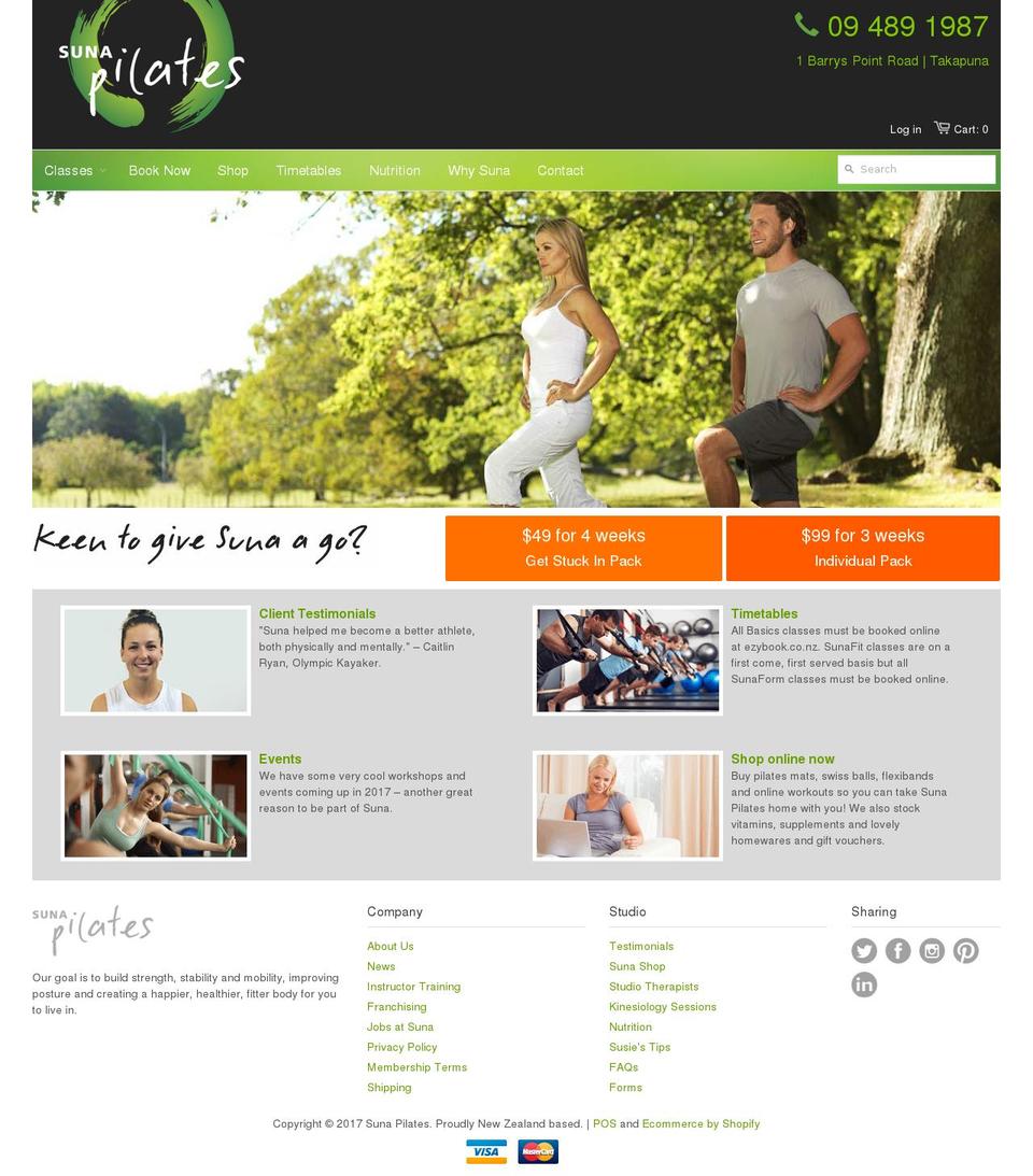 Envy Shopify theme site example pilates.co.nz