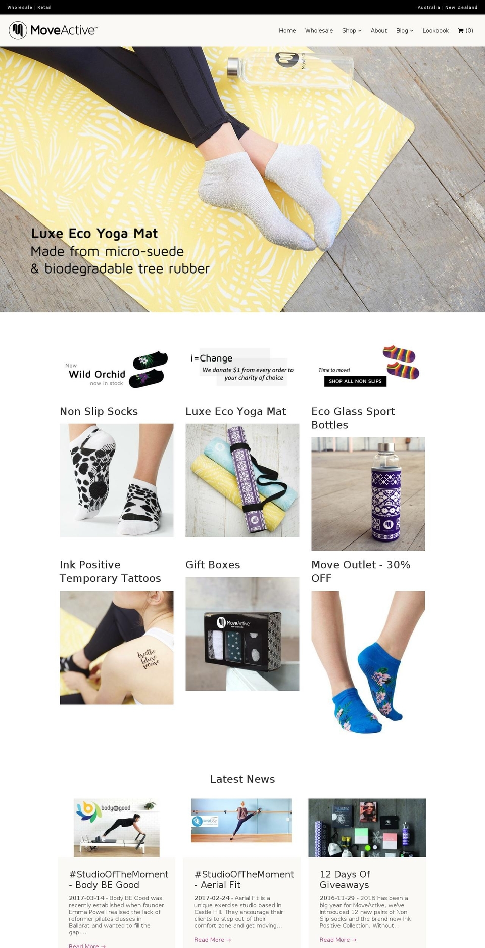 pilatesgripsocks.com.au shopify website screenshot