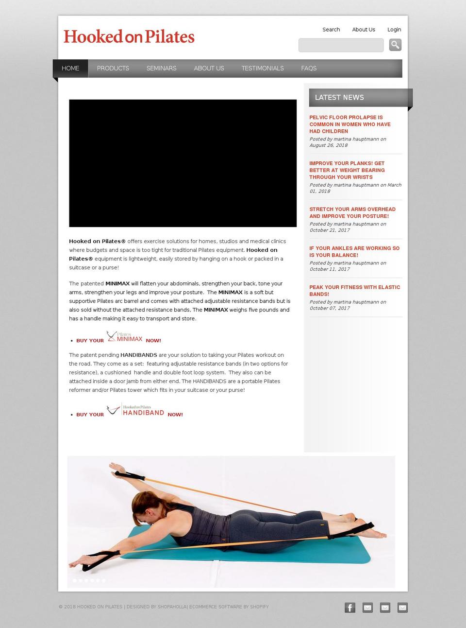 pilateshandiband.com — Shopify storefront screenshot