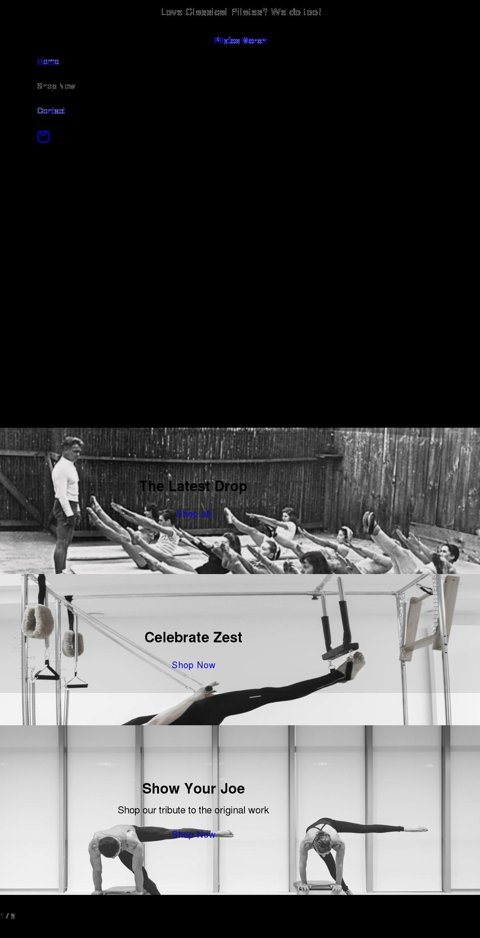 pilatesmerch.com shopify website screenshot