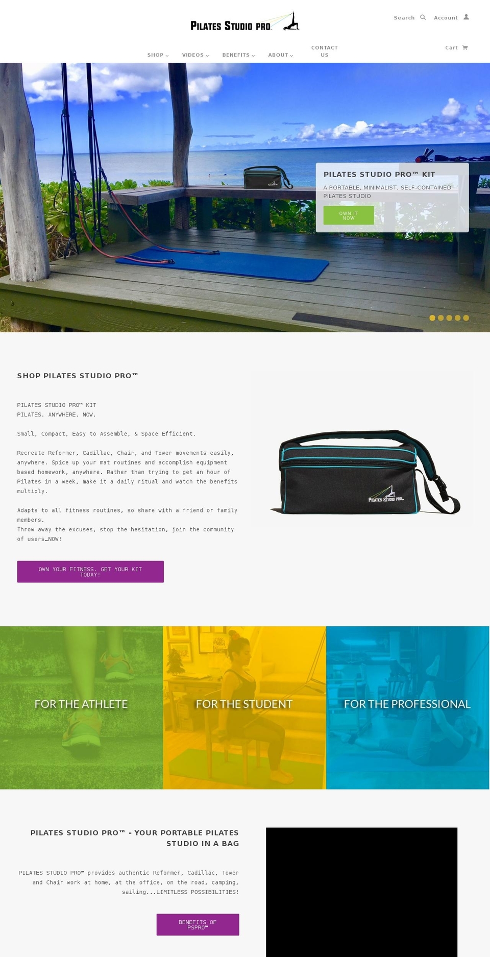 pilatesstudiopro.com shopify website screenshot