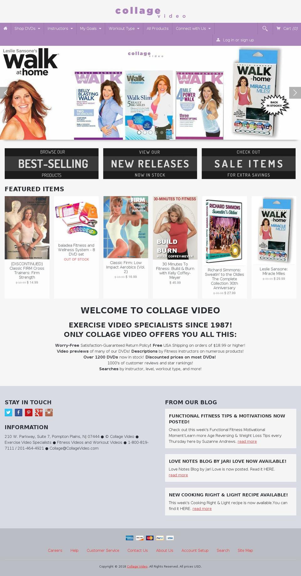 pilatesvideo.com — Shopify storefront screenshot