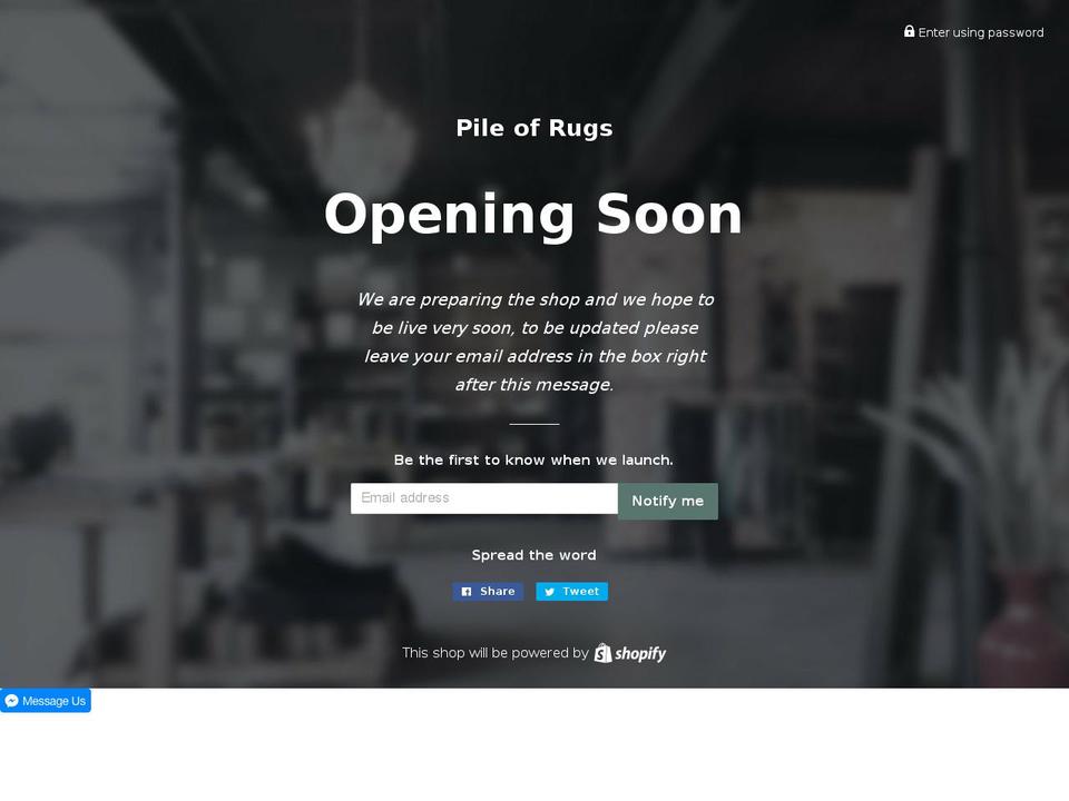 pileofrugs.com — Shopify storefront screenshot