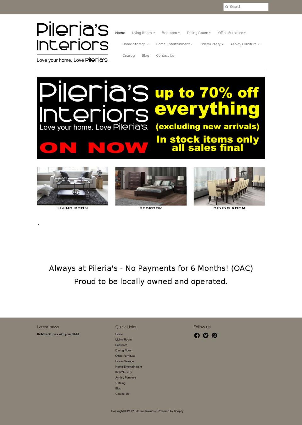 pilerias.ca shopify website screenshot