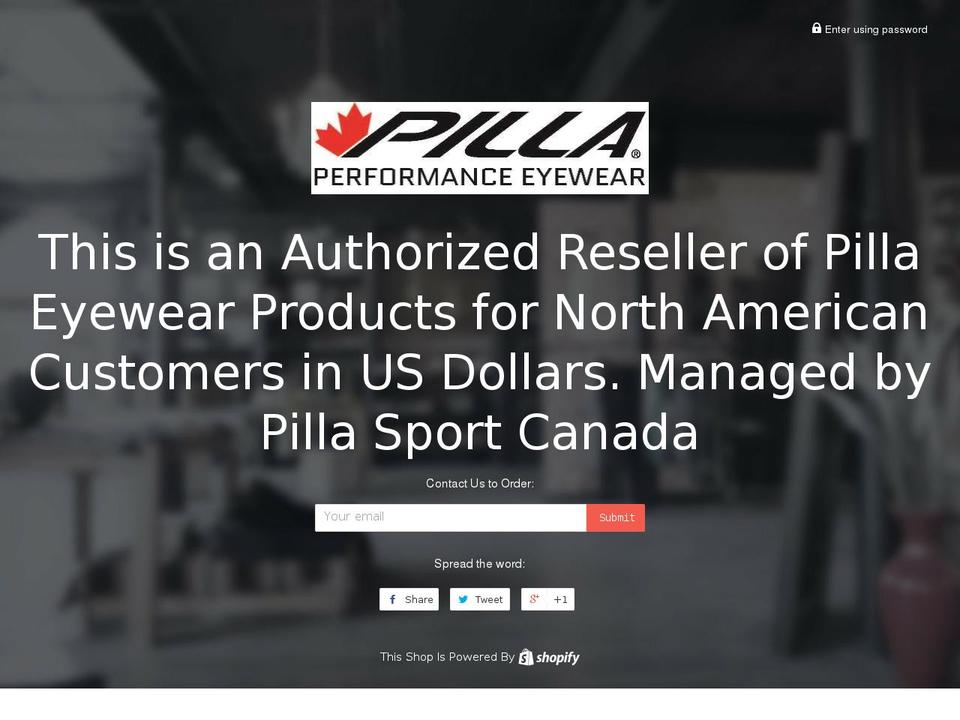 pillaperformance.com — Shopify storefront screenshot